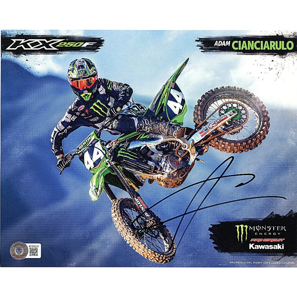Adam Cianciarulo Signed Moto-X 8x10 Photo Beckett Motocross Supercross Autograph
